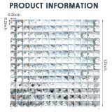 Retails for $124! Geetery 20 Sheets 12 x 12 Inches Mirror Glass Mosaic Tile Backsplash Crystal Mirror Diamond Tile for Kitchen Bathroom Disco Laundry Wall DIY Picture Frame Decoration