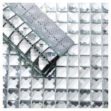 Retails for $124! Geetery 20 Sheets 12 x 12 Inches Mirror Glass Mosaic Tile Backsplash Crystal Mirror Diamond Tile for Kitchen Bathroom Disco Laundry Wall DIY Picture Frame Decoration