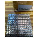 Retails for $124! Geetery 20 Sheets 12 x 12 Inches Mirror Glass Mosaic Tile Backsplash Crystal Mirror Diamond Tile for Kitchen Bathroom Disco Laundry Wall DIY Picture Frame Decoration