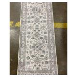 2x10 Washable Kitchen Runner Rug Boho Vintage Non-Slip Carpet Runner for Hallway, Entryway, Bedroom & Bathroom Soft Low-Pile Thin Area Rug with Rubber Backing (Beige,2x10)