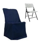 Navy Blue LIFETIME Folding CHAIR COVERS Slipcovers Polyester Supplies