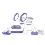Lansinoh Signature Pro Portable Double Electric Breast Pump with LCD Screen | 3 Power Modes, 25mm Flanges, 2 Bottles, 1 Slow Flow Nipple, & Carry Bag