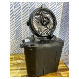 Portable Misting Fan with 11L Large Bucket for Outdoor Patios, 20000mAh Battery Operated Camping Fan with Hanging & Lighting, 3 Speed & 3 Spray Outlets, Rechargeable Fans for Fishing Garden