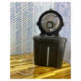 Portable Misting Fan with 11L Large Bucket for Outdoor Patios, 20000mAh Battery Operated Camping Fan with Hanging & Lighting, 3 Speed & 3 Spray Outlets, Rechargeable Fans for Fishing Garden