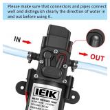12 Volt Diaphragm Pump 5LPM 1.35 GPM 116PSI Self Priming Sprayer Pump 12V DC Fresh Water Diaphragm Pressure Pump for RV Camper Marine Boat Lawn (60W)