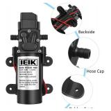 12 Volt Diaphragm Pump 5LPM 1.35 GPM 116PSI Self Priming Sprayer Pump 12V DC Fresh Water Diaphragm Pressure Pump for RV Camper Marine Boat Lawn (60W)