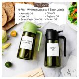 TrendPlain - Original 16oz/470ml Olive Oil Dispenser Bottle for Kitchen Gadgets and Air Fryer Accessories - Olive Oil Sprayer for Cooking w/Stickers - Lilac