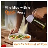 TrendPlain - Original 16oz/470ml Olive Oil Dispenser Bottle for Kitchen Gadgets and Air Fryer Accessories - Olive Oil Sprayer for Cooking w/Stickers - Lilac