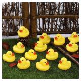 50-Pieces Float & Squeak Mini Rubber Duck Baby Bath Ducky Sound Shower Toys for Kids