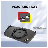 Driver Side Mirror Replacement for Chevrolet Chevy Silverado/GMC Sierra 1500 2500 3500HD Pickup, 2019 2020 2021 2022 2023, Left Side View Mirror Glass with Power Heated