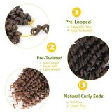Fulcrum Passion Twist Hair 12 Inch, 8 Packs Passion Twist Crochet Hair for Black Women, Prelooped Crochet Twist Hair with Curly Ends (12Inch, T30#)