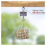 BeneLabel Wall Mount Ceiling Hooks with Safety Buckle - Plant Hanger Hooks - Outdoor Hanging Brackets for Hanging Plants, Lights, Wind Chimes & More - Rust Proof and Wind Proof