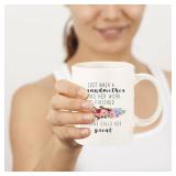 DHQH Birthday Gifts for Grandma from Granddaughter Grandson, Best Grandma Thanksgiving Ideas Gifts Basket Set with 11oz Coffee Mug Socks