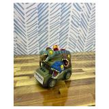 DINOBROS School Bus Toy with Light and Sound, Dinosaurs Friction Powered Car Bus Toys for Kids Crazy Dino