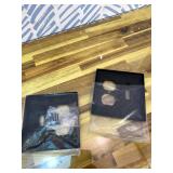 2-Pack Combo Toggle/Duplex Light Switch Cover Plate, Aged Bronze Metal Wall Outlet Cover Plate, Decorative Classic Beaded Wall Socket Receptacle Cover for Electrical Outlets, Light Switch