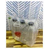 6 Pack 32 oz PP Heat-Resistant Plastic Juice Bottles With Caps-Plastic Smoothie Bottles-Reusable Bulk Beverage Containers with Lids For Juicing, Milk(Dishwasher Safe)