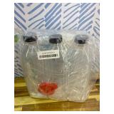 6 Pack 32 oz PP Heat-Resistant Plastic Juice Bottles With Caps-Plastic Smoothie Bottles-Reusable Bulk Beverage Containers with Lids For Juicing, Milk(Dishwasher Safe)