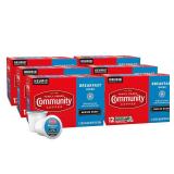 Community Coffee Breakfast Blend 72 Count Coffee Pods, Medium Roast, Compatible with Keurig 2.0 K-Cup Brewers, 12 Count (Pack of 6)