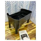 URPOWER 3-in-1 Elevated Dog Bowls - Mess Proof Double Deck 4 Height Adjustable Raised Stand with 2 Stainless Steel Food Bowls & Licking Plate for Small, Medium & Large Dogs
