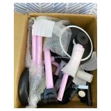 Ridego 5 in 1 Tricycle for Toddlers 3-5 Years Old,Foldable Toddler Bike with Push Handle and Cup Holder, Ideal Balance Bike and Birthday Gifts for 2 3 4 5 Year Old Boys Girls,Pink