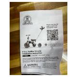 Ridego 5 in 1 Tricycle for Toddlers 3-5 Years Old,Foldable Toddler Bike with Push Handle and Cup Holder, Ideal Balance Bike and Birthday Gifts for 2 3 4 5 Year Old Boys Girls,Pink