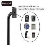 Universal Heavy Duty Aluminum 66 Height Burial Gooseneck Pedestal Post Gate Opener Wired Wirelss Keypad Mount, Compatible with Ghost Controls Mighty Mule CO-Z Topens Keypad