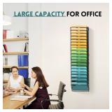 SUPEASY 20-Tier Wall File Organizer Mesh Office Mail Holder, Hanging Wall Organizer Magazine Rack for Office Assembly Needed, Black