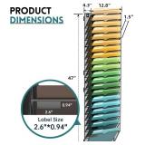 SUPEASY 20-Tier Wall File Organizer Mesh Office Mail Holder, Hanging Wall Organizer Magazine Rack for Office Assembly Needed, Black