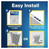 Filtrete 16x30x1 AC Furnace Air Filter, MERV 12, MPR 1500, CERTIFIED asthma & allergy friendly, 3 Month Pleated 1-Inch Electrostatic Air Cleaning Filter, 2-Pack (Actual Size 15.81x29.81x0.78 in)