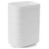 150 Pcs Crafts Foam Trays, White Foam Supermarket Disposable Poultry Meat Fruit Trays, BBQ Grill Roast Food Plates, Rectangle DIY Craft Painting Trays for Printmaking DIY Handicraft (8 x 4.7 x 1 in)