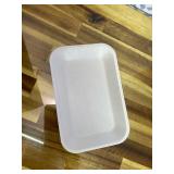 150 Pcs Crafts Foam Trays, White Foam Supermarket Disposable Poultry Meat Fruit Trays, BBQ Grill Roast Food Plates, Rectangle DIY Craft Painting Trays for Printmaking DIY Handicraft (8 x 4.7 x 1 in)