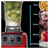 Professional High Speed Blender for Shakes and Smoothies,Home Commercial Countertop Food Processor,2500W 9525 Pure Copper Motor,Double Bearing Blades