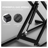 Retails for $140! FITUEYES Height Adjustable Standing Desk 32 Wide Sit to Stand Converter Stand Up Desk Tabletop Workstation for Dual Monitor Riser FSD308001WB