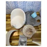 Swivel Baby Bath Seat, Openable Armrest and 360 Rotatable Baby Bath Seat for Babies 6 Months & up, Baby Bath Mat/Rinse Cup/Brush/Baby Shower Cap Included, White