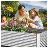 Retails for $115! 2 Pack 6x3FT Tall Galvanized Raised Garden Bed Outdoor,Metal Garden Bed for Vegetables,Steel Raised Beds for Gardening,Above Ground Garden Box for Flower-H2M