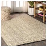 Hiro Hand Woven Chunky Jute Ivory 4 ft. X 6 ft. Area Rug