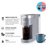 Keurig K-Iced Plus Single-Serve Coffee Maker, Brews Iced Coffee, Fits Travel Mug, Removable Water Reservoir, Artic Gray (Renewed)