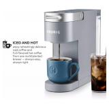 Keurig K-Iced Plus Single-Serve Coffee Maker, Brews Iced Coffee, Fits Travel Mug, Removable Water Reservoir, Artic Gray (Renewed)