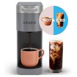 Keurig K-Slim + ICED Single-Serve Coffee Maker, Brews 8 to 12oz. Cups, Gray (Renewed)