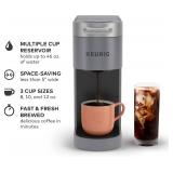 Keurig K-Slim + ICED Single-Serve Coffee Maker, Brews 8 to 12oz. Cups, Gray (Renewed)