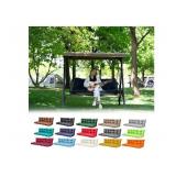 Outdoor Swing Cushions,Waterproof Swing Cushions 3 Seater Replacement with Backrest,Outdoor Thickened Bench Cushion with Ties for Porch,Patio,Backyard,Garden (Navy Blue 60 * 40 in)