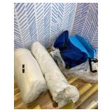 Outdoor Swing Cushions,Waterproof Swing Cushions 3 Seater Replacement with Backrest,Outdoor Thickened Bench Cushion with Ties for Porch,Patio,Backyard,Garden (Navy Blue 60 * 40 in)