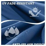 Premium Outdoor Bench Cushions for Patio Furniture 3.5inches Memory Foam Bench Cushion Waterproof Fade Resistant Porch Swing Cushions with Straps 42 18 Inch Blue