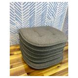 GORILLA GRIP Slip Resistant Tufted Chair Cushions, No Ties Required, Set of 6 Memory Foam Pads for Dining Room Kitchen Table, Office, Rocking Chairs, Plush Seat Cushion Pad, Home Decor, 16x17, Gray