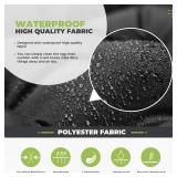 Wicker Chair Cushions, Waterproof Outdoor Loveseat Cushions for Patio Furniture, 3 Pieces Wicker Furniture Cushions, 1 Loveseat and 2 U-Shaped Cushions, Black