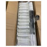 Retails for $270! IKK Modern Rectangle Black Crystal Chandeliers for Dining Room, 42" Large Rectangular Water Ripple Glass Island Light Fixture, Linear Farmhouse Lighting for Kitchen Island, Living Ro