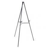 U.S. Art Supply 66" High Showroom Black Aluminum Display Easel and Presentation Stand, Adjustable Floor and Tabletop Use