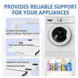 Retails for $160! Royxen Washer and Dryer Pedestals Heavy Duty Metal Laundry Pedestal 29", Washer Dryer Pedestal Extra Big Screws for Anti-Vibration, Basket Shelf, 800lbs Capacity, White