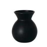 8.25 in. Matte Black Hourglass Vase, Ceramic