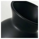 8.25 in. Matte Black Hourglass Vase, Ceramic